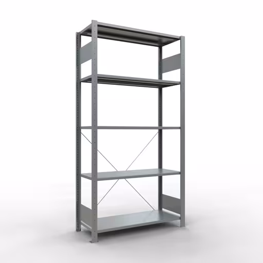 Figuur nr. 12 van het artikel basisrek, legplank-insteeksysteem MULTIplus150, 2000 x 1000 x 400 mm, 5 legborden, verzinkt uit de productgroep insteeksysteem van het merk Schulte Lagertechnik.