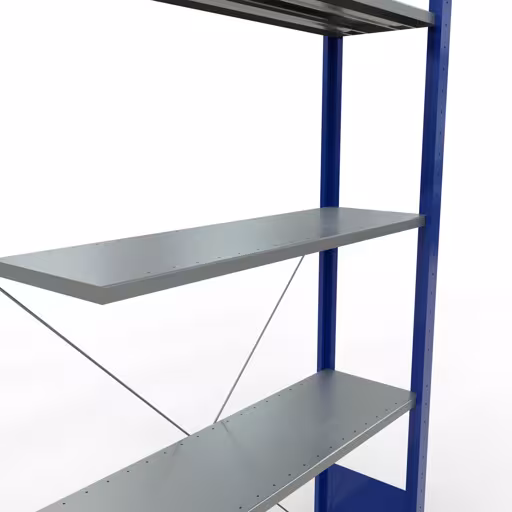 Aanbouwrekken, rekken, insteeksysteem MULTIplus85, 2000 x 1000 x 300 mm, 5 planken, RAL 5010 gentiaanblauw van Schulte Lagertechnik uit de categorie insteeksystemen