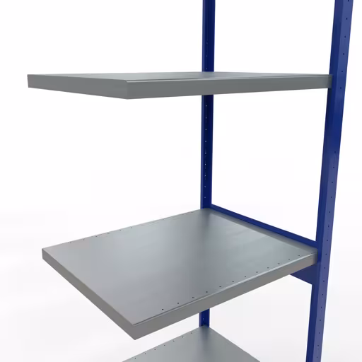 Afbeelding nr. 15 van het artikel aanbouwrekken, legbordstellingen, insteeksysteem MULTIplus250, 3000 x 750 x 600 mm, 7 legborden, lengtestangen, RAL 5010 gentiaanblauw/verzinkt/verzinkt uit de productgroep insteeksysteem van Schulte Lagertechnik.