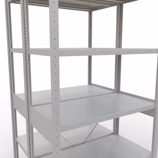 Productafbeelding nr. 13 van het artikel basisplank, dubbele plank, rekkensysteem MULTIplus250, 2500 x 1000 x (2x500) mm, 2x6 planken, kruisschoor, RAL 7035 lichtgrijs uit het rekkenprogramma van het merk Schulte Lagertechnik