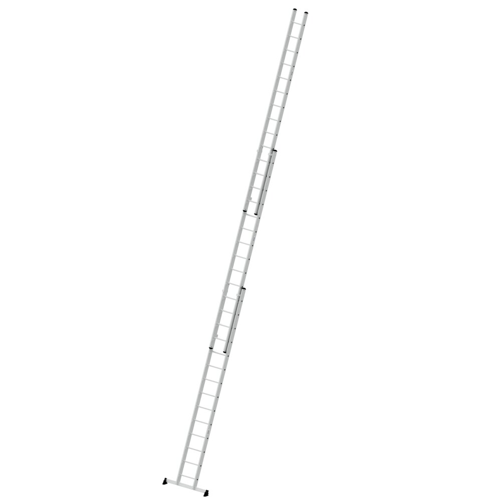 Munk 3-delige sportopsteekladder met nivello® dwarsbalk, 3x14 sporten, van Günzburger Steigtechnik Munk 3-delige uitschuifladder met Nivello® dwarsbalk uit de categorie uitschuifladders en touwladders, artikelnummer 020614