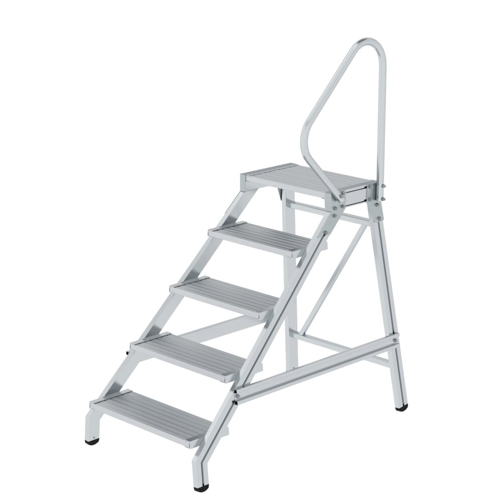 Munk montagetrap met leuning, 5 treden, van Günzburger Steigtechnik Munk montagetrede met leuning uit de categorie "Trappen" met artikelnummer 050181