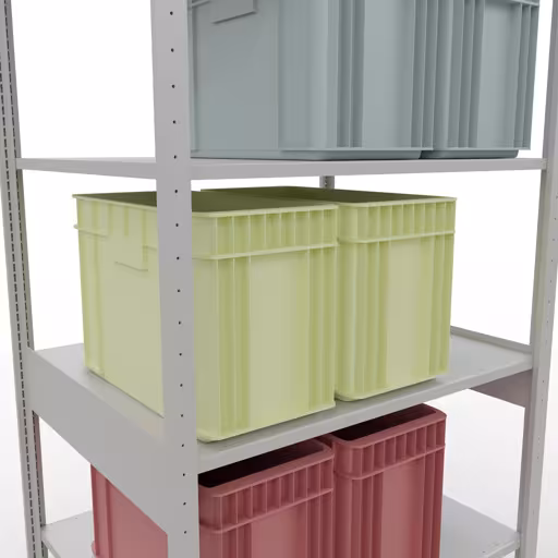 Productafbeelding nr. 7 van het artikel basisplank, legbord, insteeksysteem MULTIplus150, 2500 x 1000 x 800 mm, 6 legborden, RAL 7035 lichtgrijs uit het insteeksysteem-assortiment van Schulte Lagertechnik