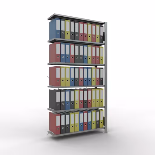 Productafbeelding nr. 12 van het artikel Aanbouwstelling, kantoorstelling, insteeksysteem MULTIplus85, 2000 x 1000 x 300 mm, 6 legborden, kruisschoor, verzinkt, zonder aanslaglijst Afbeelding nr. 12 van het artikel, kantoorrekken, insteeksysteem MULTIplus85, 2000 x 1000 x 300 mm, 6 legborden, verzinkt, zonder aanslaglijst uit de productgroep kantoorrekken van Schulte Lagertechnik