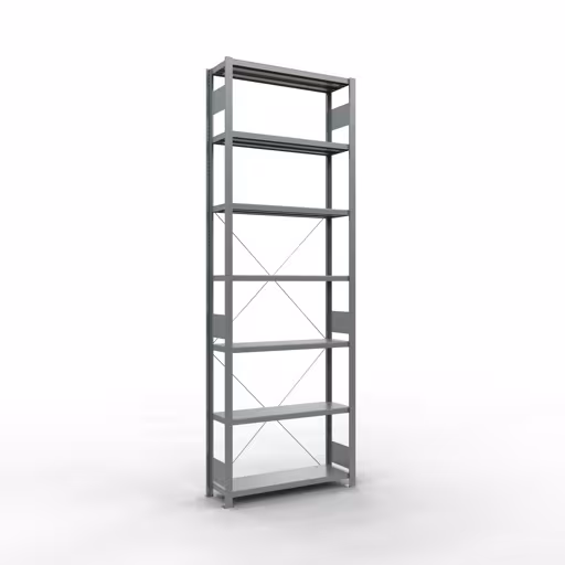 Productafbeelding nr. 11 van het artikel basisplank, legbord, insteeksysteem MULTIplus250, 3000 x 1000 x 300 mm, 7 legborden, dwarsschoor, verzinkt uit het assortiment insteeksysteem van het merk Schulte Lagertechnik