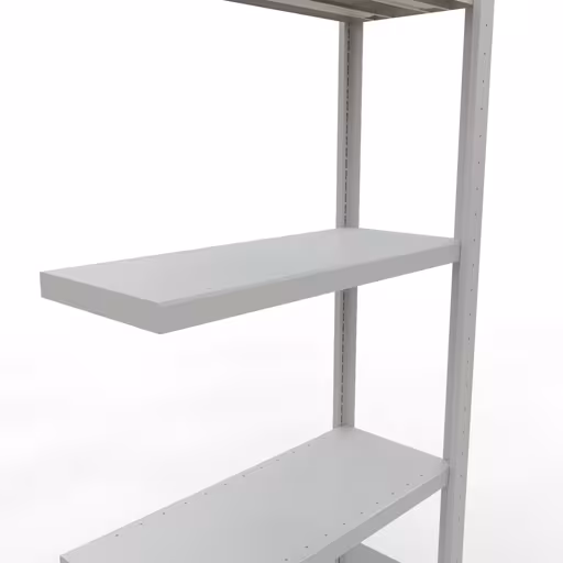 Figuur nr. 14 van het artikel aanbouwrekken, legbordstellingen, insteeksysteem MULTIplus250, 2000 x 750 x 300 mm, 5 legborden, lengtestangen, RAL 7035 lichtgrijs uit de insteeksysteem productgroep van Schulte Lagertechnik.