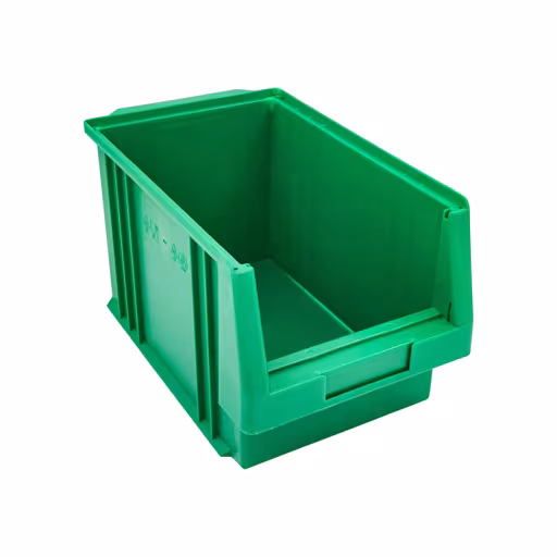 Open opbergdoos, dxbxh 345x213x200 mm, groen, polypropyleen van Schulte Lagertechnik uit het rekkenprogramma