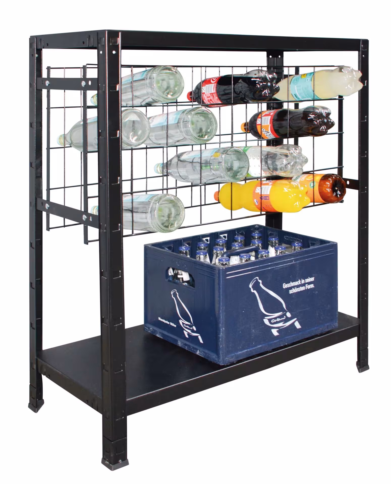 SCHULTE Regalwelt wijnrek voor maximaal 32 flessen, 90x80x35 cm (HxBxD), zwart, drankenopslag, art.nr. 118
