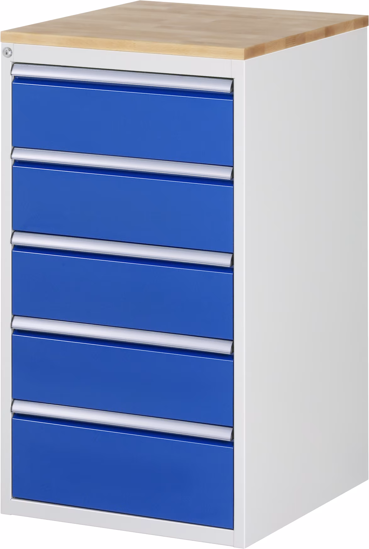 Ladekast L7,5, B580xD650xH1035mm, massief beukenhouten blad 25mm, 5x lades gedeeltelijk uittrekbaar van Rau Ladekast L7 uit de categorie Bedrijfsinrichting met artikelnummer 03-L7.5A-B.11