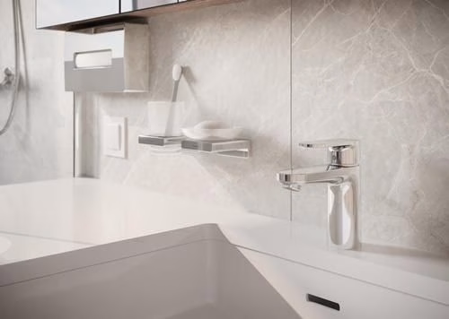 Hansgrohe ééngreeps wastafelmengkraan VERNIS Blend 100 met 1 1/4 inch Baduitloop chroom