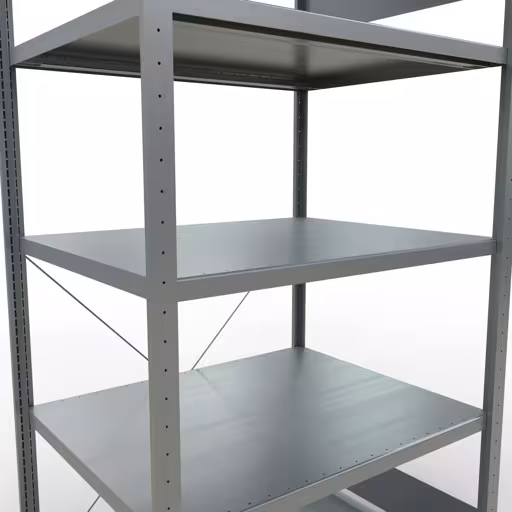 Andere weergave van het artikel Basisplank, legbord, insteeksysteem MULTIplus250, 2000 x 1000 x 800 mm (HxBxD), 5 legborden, kruisschoor, verzinkt Andere weergave van het artikel Basisplank, legbord, insteeksysteem MULTIplus250, 2000 x 1000 x 800 mm, 5 legborden, kruisschoor, verzinkt uit de categorie insteeksysteem