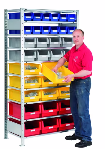 Open opbergdoos, dxbxh 164x105x75 mm, blauw, polypropyleen van Schulte Lagertechnik uit het assortiment stellingstellingen