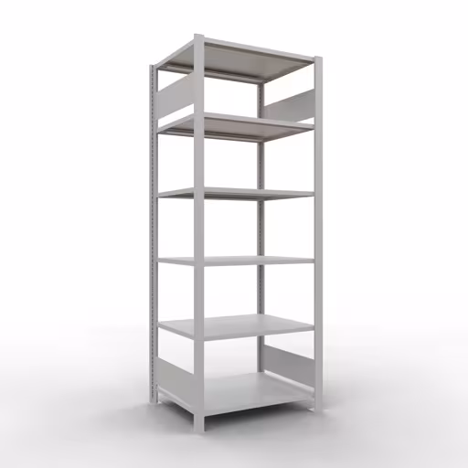 Figuur nr. 16 van het artikel basisplank, kantoorplank, insteeksysteem MULTIplus150, 2000 x 750 x 600 mm, 6 planken, zonder middenaanslag, lichtgrijs uit de productgroep kantoorplanken van het merk Schulte Lagertechnik.