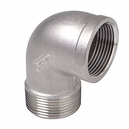 RVS hoek i/a nr. 92, 1/2 inch (AISI 316) / PN16 van Atusa Atusa RVS hoek IG-AG nr. 92 (AISI 316) / PN16, RVS schroefdraadfittingen, art.nr. I092L003