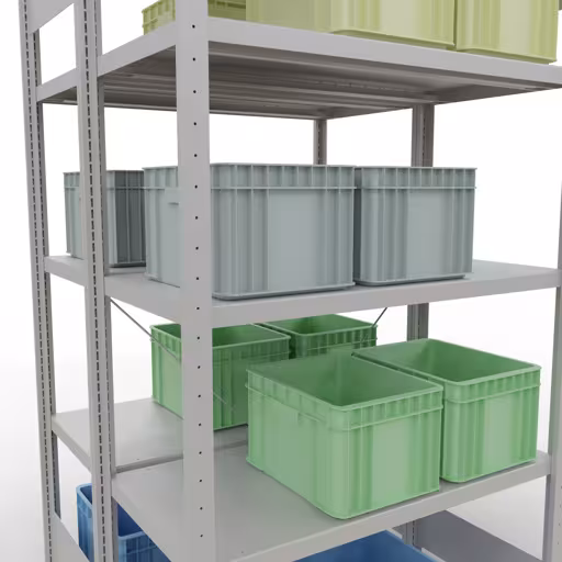 Basisplank, dubbele plank, rekkensysteem MULTIplus250, 2000 x 1000 x (2x500) mm, 2x5 planken, kruisschoor, RAL 7035 lichtgrijs van Schulte Lagertechnik uit de categorie rekken