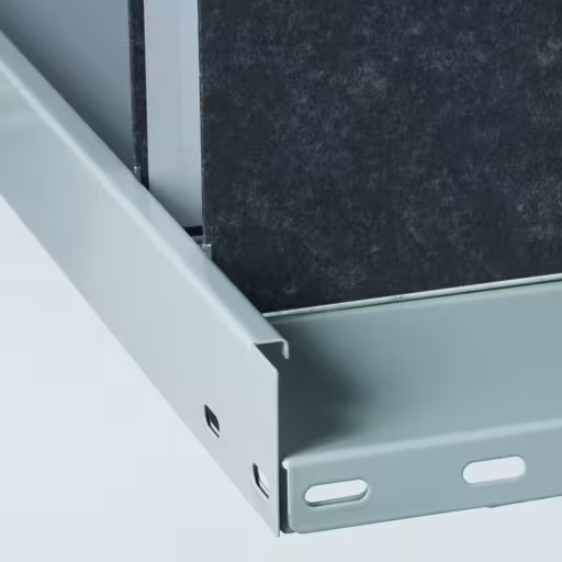 Figuur nr. 14 van het artikel Basisplank, kantoorplank MULTIplus85 insteeksysteem, 1800 x 1300 x 300 mm, 5 planken, kruisschoor, verzinkt, met aanslagbalk uit de productgroep kantoorplanken van Schulte Lagertechnik.