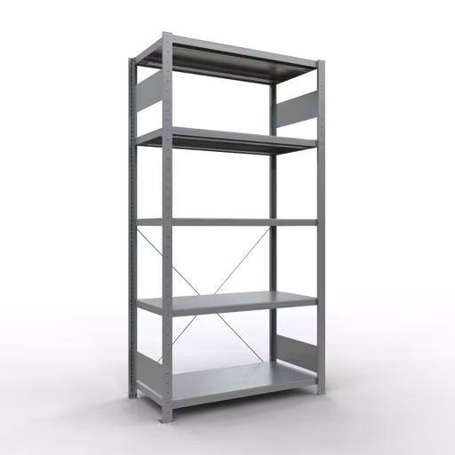 Figuur nr. 10 van het artikel basisplank, legbord, insteeksysteem MULTIplus330, 2000 x 1000 x 500 mm (HxBxD), 5 legborden, kruisschoor, verzinkt uit de productgroep insteeksysteem van het merk Schulte Lagertechnik.