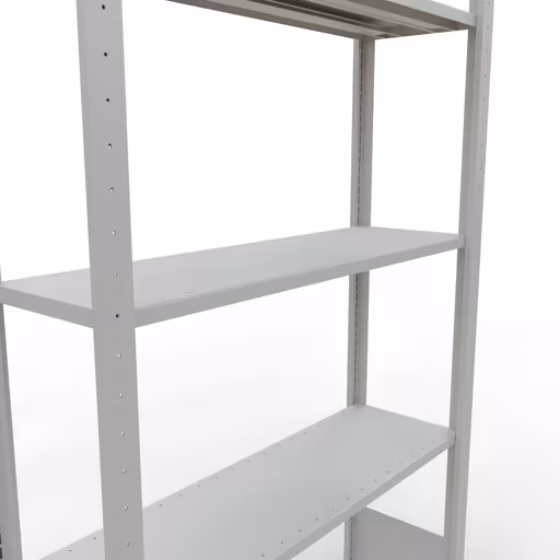 Extra afbeelding van het artikel Basisplank, legplank, insteeksysteem MULTIplus150, 2000 x 1000 x 300 mm, 5 legborden, lengtestangen, RAL 7035 lichtgrijs van basisplank