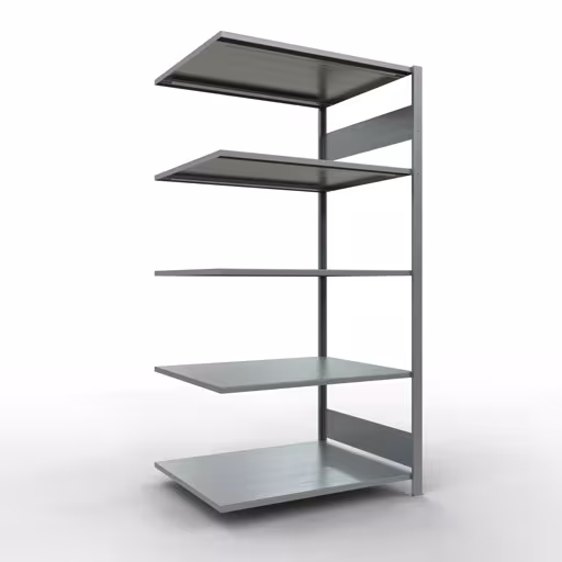 Productafbeelding nr. 13 van het artikel Aanbouwplank, legbord-insteeksysteem MULTIplus150, 2000 x 1000 x 800 mm, 5 legborden, verzinkt uit het insteeksysteem-assortiment van Schulte Lagertechnik