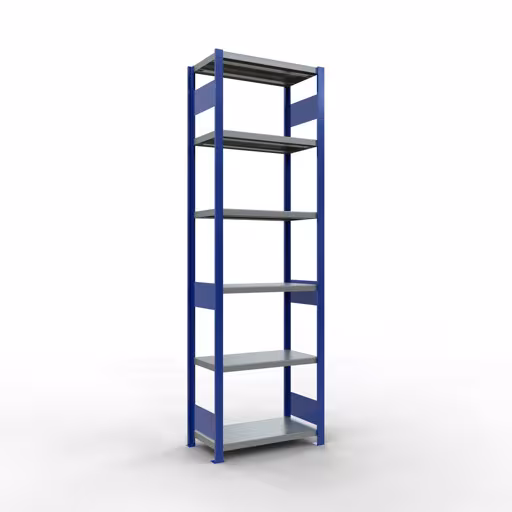 Figuur nr. 13 van het artikel basisrek, legbord, insteeksysteem MULTIplus250, 2500 x 750 x 400 mm, 6 legborden, lengtestangen, RAL 5010 gentiaanblauw/verzinkt/verzinkt uit de insteeksysteem productgroep van Schulte Lagertechnik.