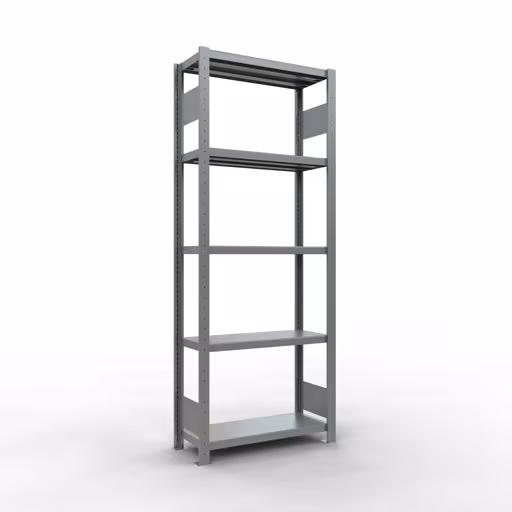 Figuur nr. 12 van het artikel basisrek, legbord, insteeksysteem MULTIplus250, 2000 x 750 x 300 mm, 5 legborden, lengtestangen, verzinkt uit de insteeksysteem productgroep van Schulte Lagertechnik.