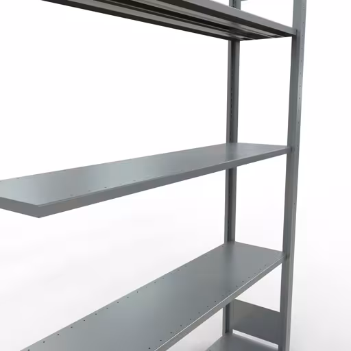 Aanbouwrekken, rekken, insteeksysteem MULTIplus150, 2000 x 1300 x 300 mm, 5 legborden, lengtestangen, verzinkt van Schulte Lagertechnik uit het assortiment insteeksysteem