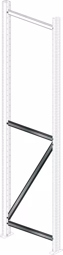 B 100 horizontaal, 953 mm, verzinkt, voor framediepte 1000 mm van Schulte Lagertechnik uit het assortiment breedvakstellingen