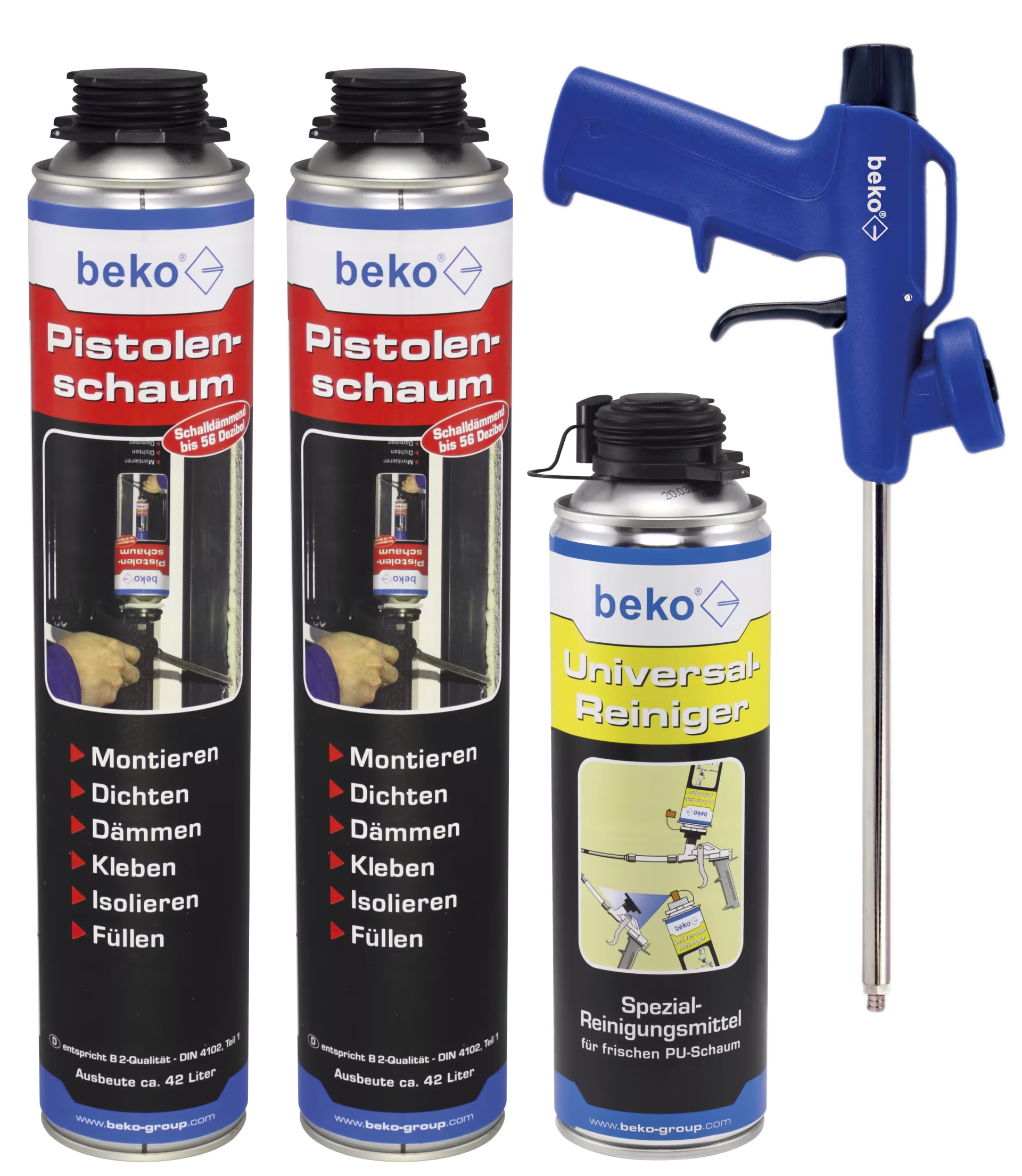 NBS beko pistoolschuimset "BLAUW" van Beko NBS beko pistoolschuimset "BLAUW" uit de categorie PU-schuim met artikelnr. 999 95 008