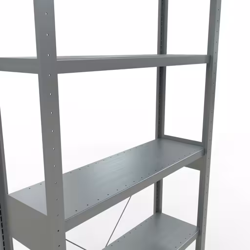 Figuur nr. 13 van het artikel basisrek, legplank, insteeksysteem MULTIplus330, 2500 x 1000 x 300 mm, 6 legborden, kruisschoor, verzinkt uit de insteeksysteem productgroep van Schulte Lagertechnik.