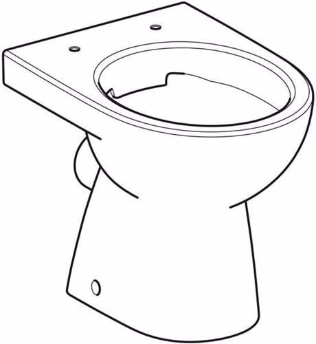 Technische Zeichnung 3966446 Geberit Renova staande wc-wastafel, horizontale uitloop, gedeeltelijk gesloten, randvrij, wit
