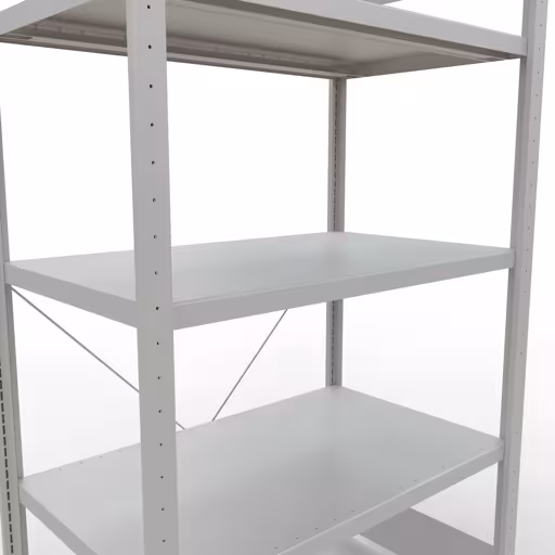 Figuur nr. 10 van het artikel basisplank, legbord, insteeksysteem MULTIplus330, 2000 x 1000 x 600 mm (HxBxD), 5 legborden, kruisschoor, RAL 7035 lichtgrijs uit de productgroep insteeksysteem van het merk Schulte Lagertechnik.