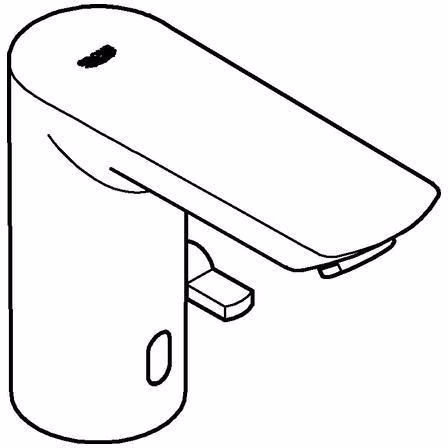 GROHE wastafel IR electronics Bau Cosmopolitan E 36451 met mengkraan 6 volt chroom