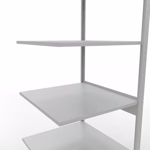 Productafbeelding nr. 14 van het artikel aanbouwrekken, legbord, insteeksysteem MULTIplus150, 2500 x 750 x 800 mm, 6 legborden, RAL 7035 lichtgrijs uit het assortiment insteeksysteem van Schulte Lagertechnik