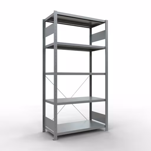 Productafbeelding nr. 13 van het artikel basisplank, legbord, insteeksysteem MULTIplus250, 2000 x 1000 x 500 mm, 5 legborden, kruisschoor, verzinkt uit het assortiment insteeksysteem van het merk Schulte Lagertechnik