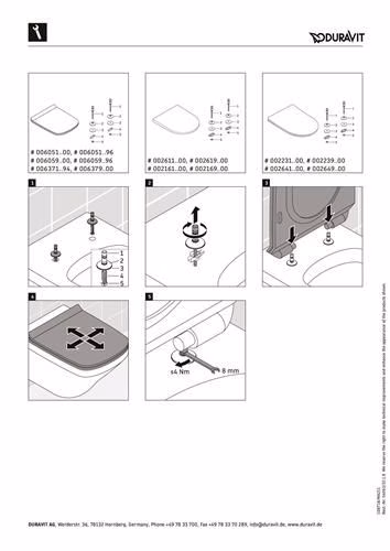 Duravit wandcloset DuraStyle, randloos, Durafix inbouwspoel, wit, inclusief closetzitting met soft-close mechanisme