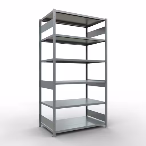 Figuur nr. 12 van het artikel basisrek, legbord, insteeksysteem MULTIplus250, 2500 x 1300 x 800 mm, 6 legborden, lengtestangen, verzinkt uit de insteeksysteem productgroep van Schulte Lagertechnik.
