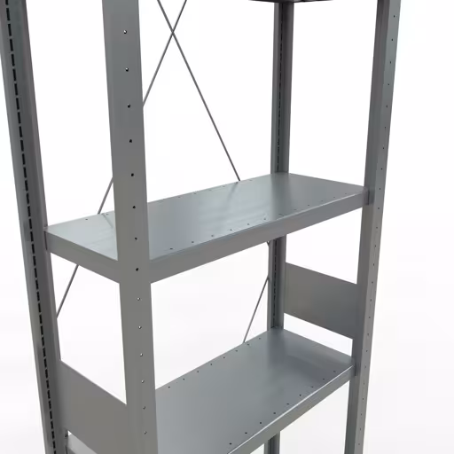 Productafbeelding nr. 13 van het artikel basisplank, legplank, insteeksysteem MULTIplus250, 3000 x 750 x 300 mm, 7 legborden, kruisschoor, verzinkt uit het plug-in systeem assortiment van het merk Schulte Lagertechnik