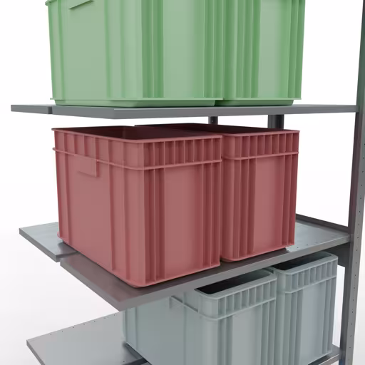 Aanbouwrekken, dubbele rekken, rekkensysteem MULTIplus150, 2500 x 1000 x (2x400) mm, 2x6 planken, lengtestangen, verzinkt van Schulte Lagertechnik uit het rekkenprogramma