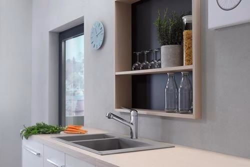 Detailbild 3996877 Hansgrohe wastafelmengkraan 150 uittrekbare uitloop M427-H150 chroom