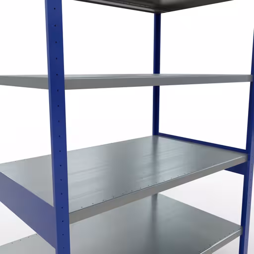 Figuur nr. 10 van het artikel basisrek, legbord-insteeksysteem MULTIplus250, 2500 x 1300 x 800 mm, 6 legborden, RAL 5010 gentiaanblauw/verzinkt uit de productgroep insteeksysteem van het merk Schulte Lagertechnik.