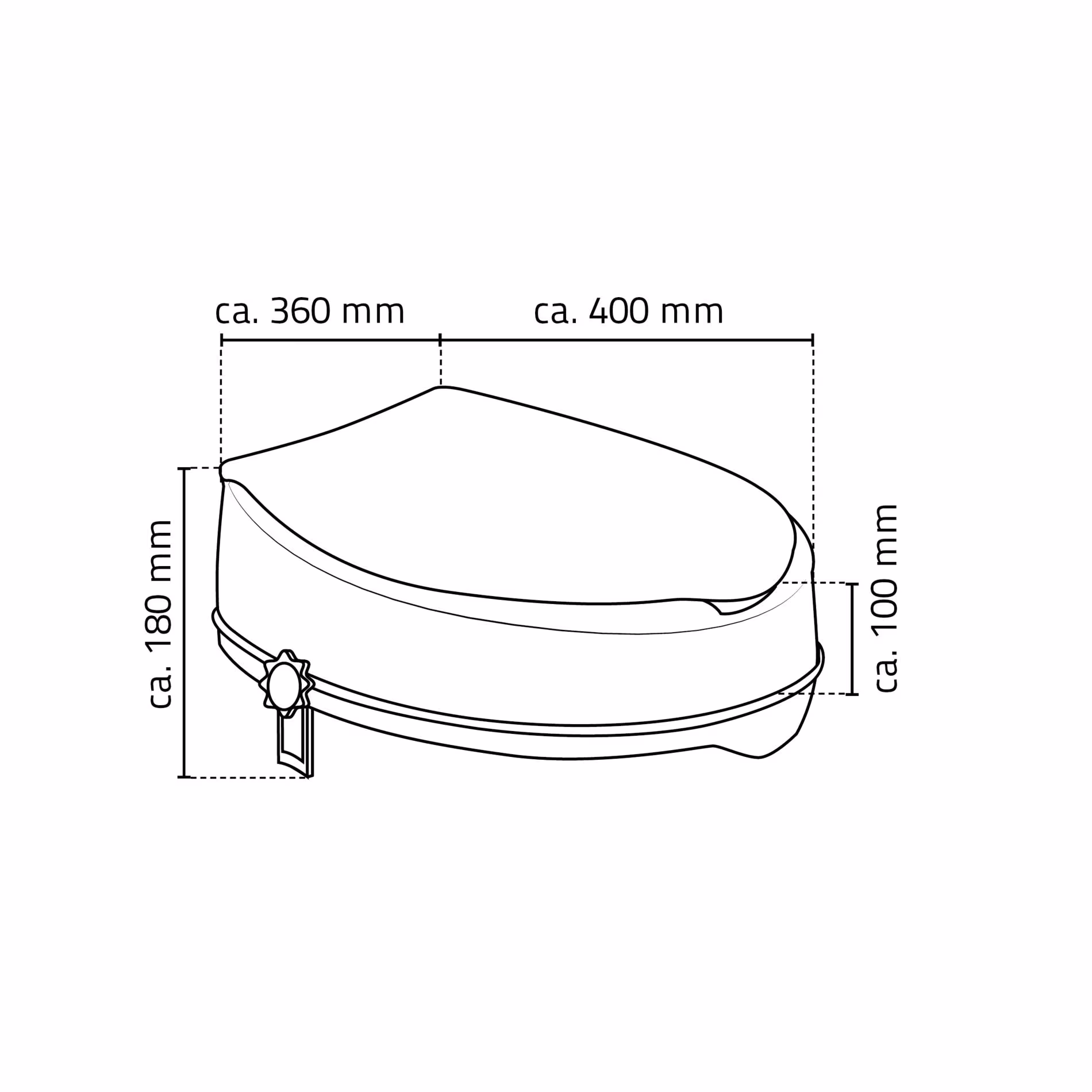Verhoogde toiletbril Sam ca. 10 cm, wit, PP met art.nr. A0071001 Verhoogde toiletbril Sam ca. 10 cm, wit, PP van Ridder uit de categorie badkamerinrichting & sanitair