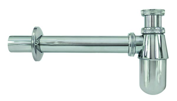 Messing flessensifon 32 mm x 1 1/4 inch van Puteus RVS buissifon, aftapkranen/sifon, art.nr. 86542