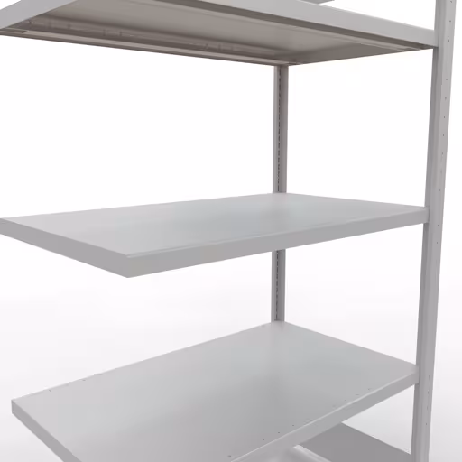 Figuur nr. 13 van het artikel aanbouwrekken, legbordstellingen, insteeksysteem MULTIplus250, 2000 x 1000 x 600 mm, 5 legborden, lengtestangen, RAL 7035 lichtgrijs uit de insteeksysteem productgroep van Schulte Lagertechnik.