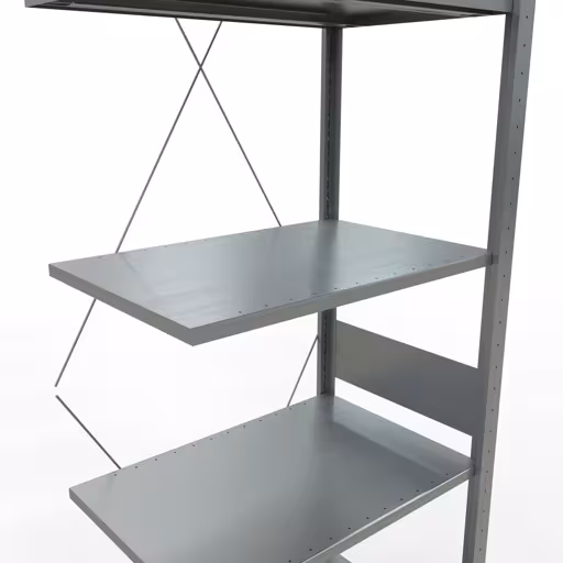 Productafbeelding nr. 15 van het artikel aanbouwrekken, legbord-insteeksysteem MULTIplus150, 3000 x 750 x 500 mm, 7 legborden, verzinkt uit het insteeksysteem-assortiment van Schulte Lagertechnik