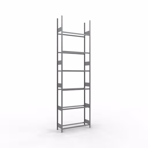 Basisrek, wielen-/bandenrek, 4500 x 1300 x 400 mm, verzinkt, 6 opslagniveaus met 150 kg vakbelasting per niveau van Schulte Lagertechnik Basisplank, wiel-/bandenplank, 4500 x 1300 x 400 mm, verzinkt, 6 opslagniveaus met 150 kg vakbelasting per niveau, opbergruimte voor auto-onderdelen, art.nr. 20796