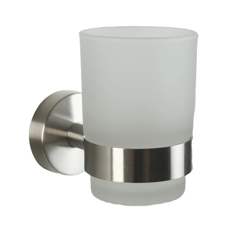 AXIAL tandenborstelhouder van roestvrij staal en glas - geschikt om te lijmen of te boren, van het merk Ortwein AXIAL roestvrijstalen glazen tandenborstelhouder - geschikt om te lijmen of te boren, uit de categorie Glazen houders en bekers met artikelnummer IP2065