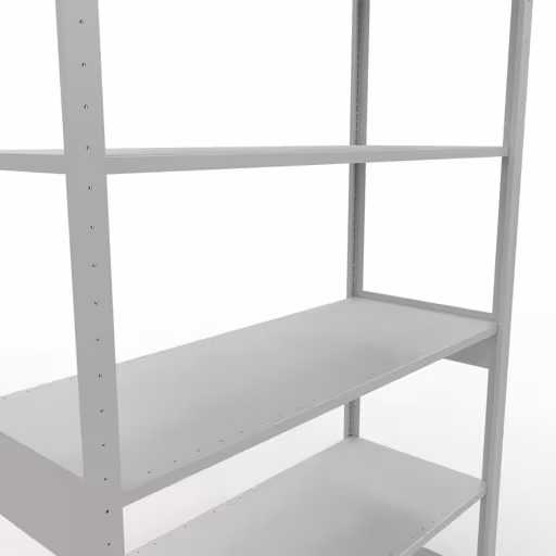 Basisplank, legplank, insteeksysteem MULTIplus150, 2500 x 1300 x 500 mm, 6 planken, lengtestangen, RAL 7035 lichtgrijs van Schulte Lagertechnik uit de categorie insteeksystemen