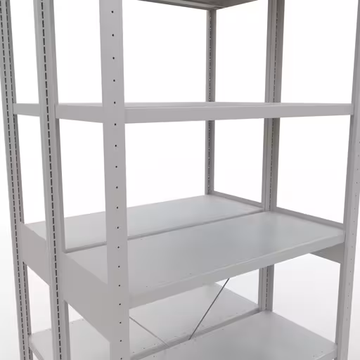 Productafbeelding nr. 7 van het artikel basisplank, dubbele plank, rekkensysteem MULTIplus250, 2500 x 1000 x (2x400) mm, 2x6 planken, kruisschoor, RAL 7035 lichtgrijs uit het rekkenprogramma van het merk Schulte Lagertechnik