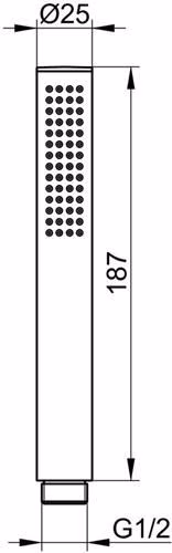 Technische Zeichnung 4060231 KE handdouche Edition Atelier 56080 verchroomd