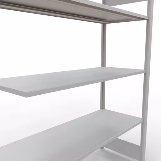 Aanbouwrekken, rekken, insteeksysteem MULTIplus150, 2000 x 1300 x 500 mm (HxBxD), 5 planken, lengtestangen, RAL 7035 lichtgrijs met artikelnr. 32655-130-LR Aanbouwrekken, rekken, insteeksysteem MULTIplus150, 2000 x 1300 x 500 mm, 5 legborden, lengtestangen, RAL 7035 lichtgrijs van Schulte Lagertechnik uit de categorie insteeksystemen